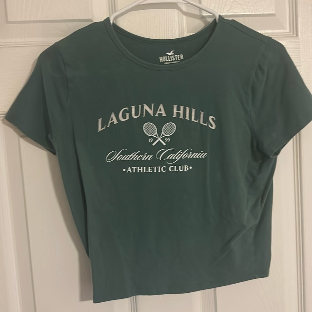 Green crop top from Hollister.